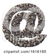Gravel Sign At Symbol - 3d Crushed Rock Symbol - Nature Environment Building Materials Or Real Estate Concept On A White Background