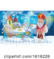 Poster, Art Print Of Waving Saint Nicholas