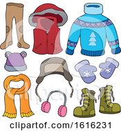 Poster, Art Print Of Winter Clothes And Accessories