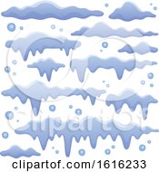 Clipart Of Snow Design Elements Royalty Free Vector Illustration