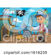 Poster, Art Print Of Pirate Boy On A Ship Deck