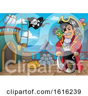 Poster, Art Print Of Pirate Captain On A Ship Deck