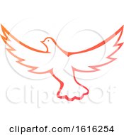 Clipart Of A Gradient Flying Dove Royalty Free Vector Illustration by Vector Tradition SM