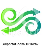 Clipart Of A Gradient Arrow Design Royalty Free Vector Illustration