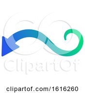 Clipart Of A Gradient Arrow Design Royalty Free Vector Illustration