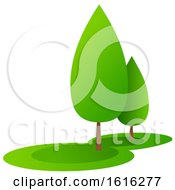 Clipart Of A Green Tree Design Royalty Free Vector Illustration by Vector Tradition SM