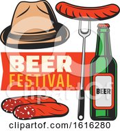 Clipart Of A Beer Festival Design Royalty Free Vector Illustration