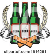 Clipart Of A Beer Design Royalty Free Vector Illustration by Vector Tradition SM