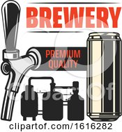 Clipart Of A Beer Design Royalty Free Vector Illustration
