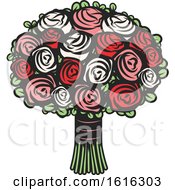 Poster, Art Print Of Rose Wedding Bouquet