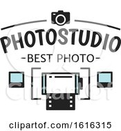 Clipart Of A Photo Studio Design Royalty Free Vector Illustration