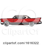 Clipart Of A Classic Car Royalty Free Vector Illustration