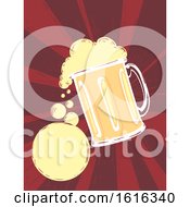 Poster, Art Print Of Beer Mug Bubbles Illustration
