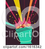 Poster, Art Print Of Bucket Beer Party Illustration