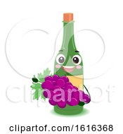 Mascot Wine Grapes Illustration