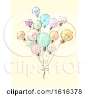 Poster, Art Print Of Light Bulbs Balloons Concept Illustration