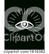 Poster, Art Print Of Clairvoyance Eye Rays Illustration