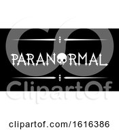 Paranormal Skull Lettering Illustration