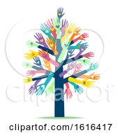 Hands Heart Tree Charity Organization Illustration