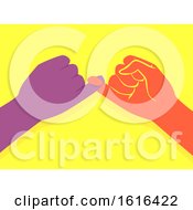 Poster, Art Print Of Hands Pinky Promise Illustration