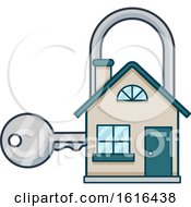 House Lock Key Design Illustration