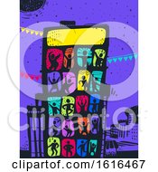 Poster, Art Print Of Colored People Building Party Illustration