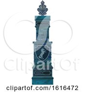 Clipart Of A Unicorn Column Royalty Free Vector Illustration