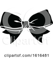 Clipart Of A Christmas Gift Bow Royalty Free Vector Illustration