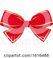 Clipart Of A Christmas Gift Bow Royalty Free Vector Illustration by dero