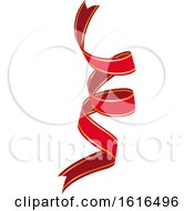 Poster, Art Print Of Red And Gold Christmas Ribbon