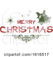 Clipart Of A Merry Christmas Greeting Royalty Free Vector Illustration by dero