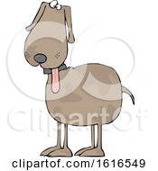 Cartoon Dog With His Tongue Hanging Out