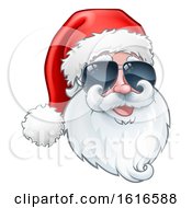 Christmas Santa Claus Wearing Sunglasses