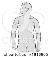 Poster, Art Print Of Human Male Figure Outline