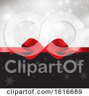 Poster, Art Print Of Christmas Background With Red Ribbon