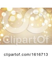 Clipart Of A Gold Christmas Background Royalty Free Vector Illustration