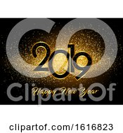 Poster, Art Print Of Happy New Year Background With Glitter Effect