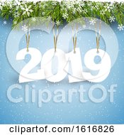 Poster, Art Print Of Happy New Year Background With Hanging Numbers