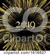 Poster, Art Print Of Happy New Year Starburst Background