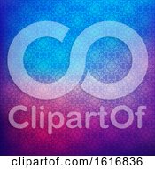 Poster, Art Print Of Floral Pattern On Gradient Blur Background