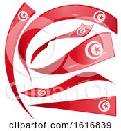 Clipart Of Tunisia Flag Banners Royalty Free Vector Illustration