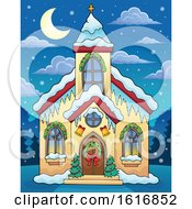 Poster, Art Print Of Christmas Church At Night