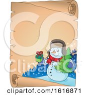 Poster, Art Print Of Border Of A Snowman