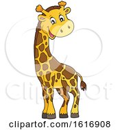 Clipart Of A Happy Giraffe Royalty Free Vector Illustration by visekart