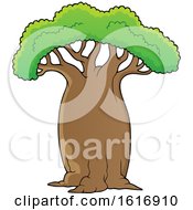 Clipart Of A Baobab Tree Royalty Free Vector Illustration