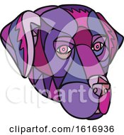 Poster, Art Print Of Labrador Retriever Dog Head Mosaic Color