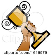 Poster, Art Print Of Hand Holding A Trophy Cup