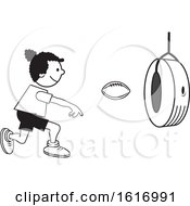Poster, Art Print Of Black Girl Throwing A Football Through A Tire On Field Day