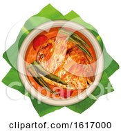 Clipart Of A Fish Head Curry Meal Royalty Free Vector Illustration