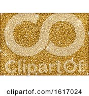 Clipart Of A Gold Glitter Background Royalty Free Vector Illustration by dero